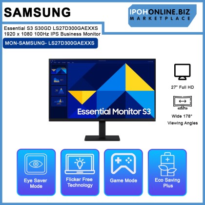 Samsung Essential S3 S30GD LS27D300GAEXXS 27" FHD 1920 x 1080 100Hz IPS Business Monitor